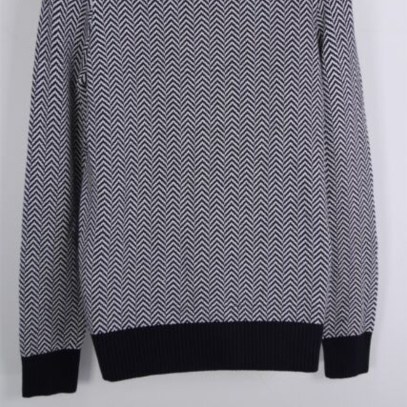 Sean John Navy/White Herringbone Half Zip Sweater NWT sz XL - Picture 6 of 9